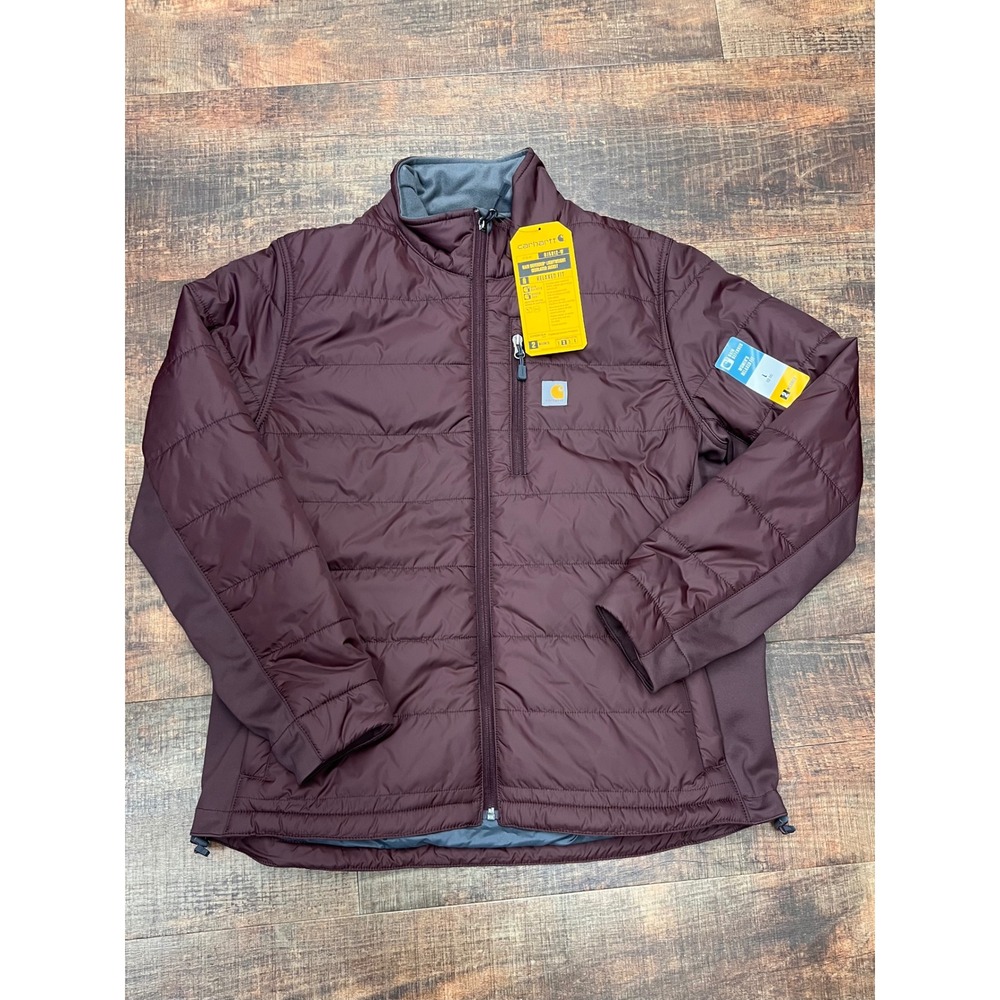 NWT Carhartt Rain Defender Insulated Jacket Womens Large Plum Burgundy 12 14